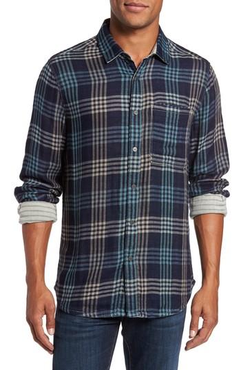 Men's Jeremiah Cypress Reversible Twill Shirt, Size - Blue