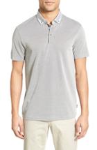 Men's Ted Baker London 'missow' Modern Trim Fit Pique Polo (l) - Grey