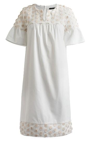 Women's J.crew Bell Sleeve Fringe Dot Dress