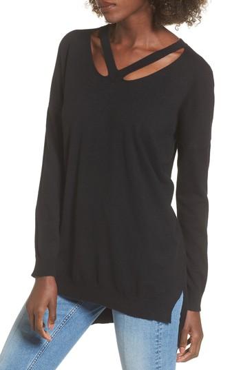 Women's Dreamers By Debut Cutout Detail Sweater - Black