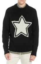 Men's French Connection Star Wool Sweater - Black
