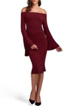 Women's Eci Off The Shoulder Midi Dress - Red