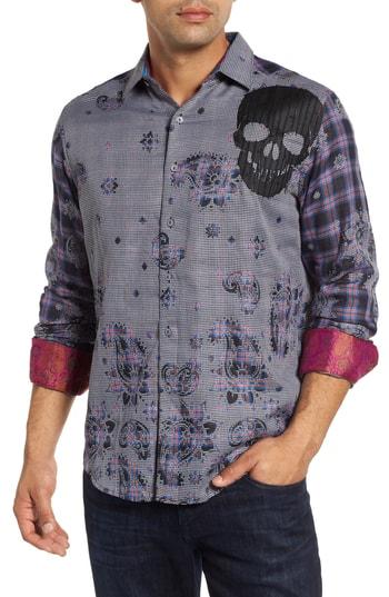 Men's Robert Graham Blues Heaven Limited Edition Classic Fit Sport Shirt - Black