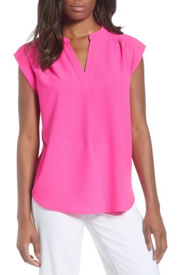Women's Gibson Split Neck Top, Size - Pink