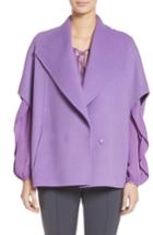Women's St. John Collection Double Face Wool & Angora Blend Jacket, Size - Purple