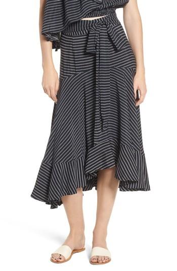 Women's Faithfull The Brand Kamares Ruffle Midi Skirt - Black