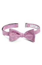 Men's Calibrate Textured Paisley Silk Bow Tie, Size - Pink