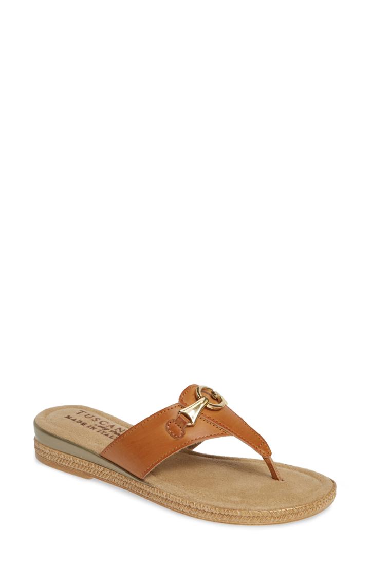 Women's Tuscany By Easy Street Farah Flip Flop .5 N - Beige