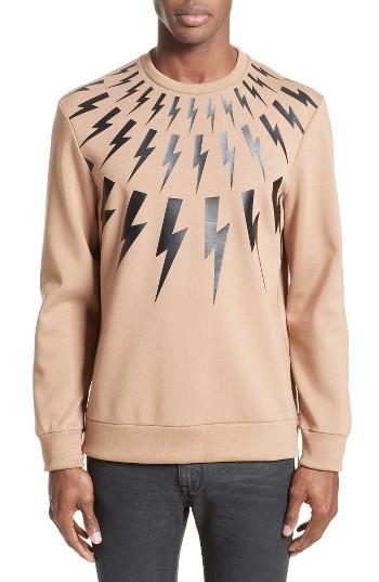 Men's Neil Barrett Fair Isle Thunderbolt Sweatshirt