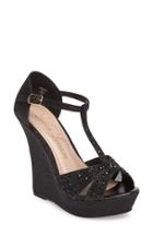 Women's Lauren Lorraine Ness Crystal Embellished Wedge Sandal