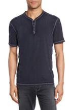 Men's John Varvatos Star Usa Snap Short Sleeve Henley - Blue