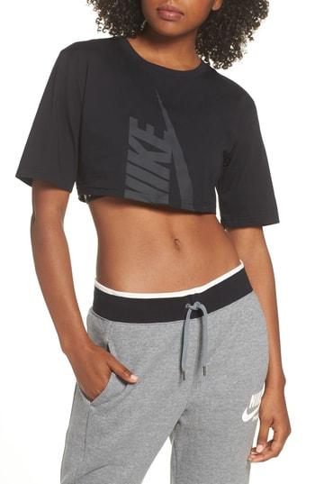Women's Nike Nikelab Collection Jersey Crop Top - Black
