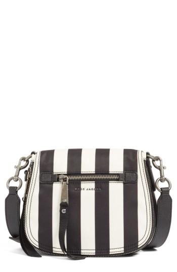 Marc Jacobs Trooper - Stripes Small Nylon Crossbody Bag - Black
