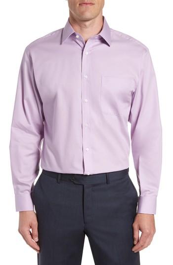 Men's Nordstrom Men's Shop Classic Fit Non-iron Solid Dress Shirt - 33 - Purple