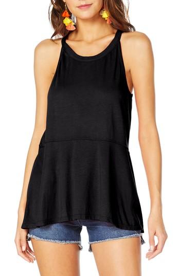 Women's Michael Stars Trapeze Tank, Size - Black