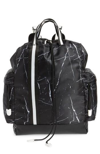 Like Dreams Theo Marble Print Backpack - Black