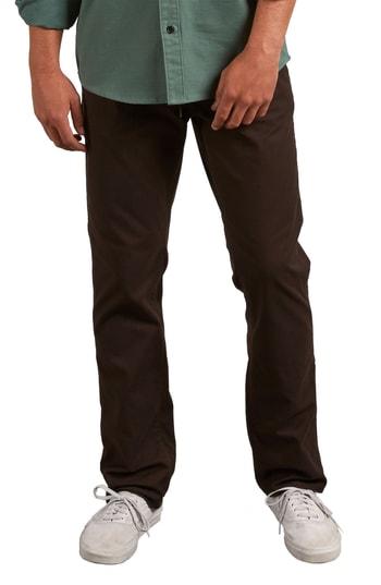 Men's Volcom Gritter Modern Fit Straight Leg Chino Pants - Brown