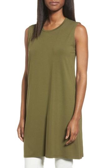 Women's Eileen Fisher Jersey Sleeveless Tunic - Green
