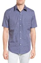 Men's Nordstrom Men's Shop Regular Fit Non-iron Floral Print Sport Shirt - Blue