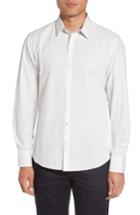 Men's Zachary Prell Owens Slim Fit Print Sport Shirt - White