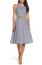 Women's Eliza J Belted Fit & Flare Dress - Blue