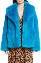 Women's Diane Von Furstenberg Faux Fur Jacket - Blue