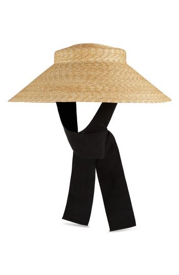 Women's Gucci Alina Treccia Straw Hat With Grosgrain Tie - Ivory