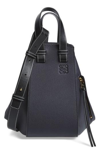 Loewe Small Hammock Pebbled Leather Hobo - Blue