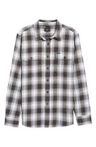 Men's Obey Kemper Plaid Woven Shirt, Size - Black