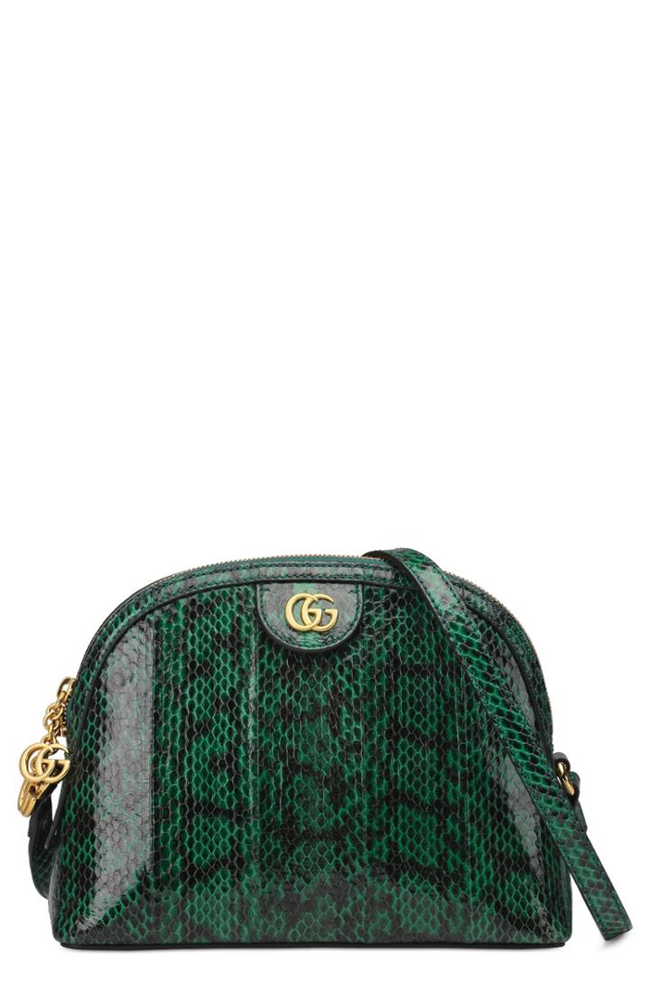 Gucci Small Ophidia Genuine Snakeskin Dome Satchel -