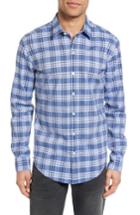 Men's Boss Robbie Trim Fit Large Check Sport Shirt