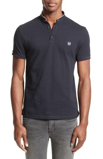 Men's The Kooples Sport Shiny Pique Polo - Blue