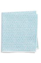 Men's Southern Tide Whitefield Floral Cotton & Silk Pocket Square, Size - Blue