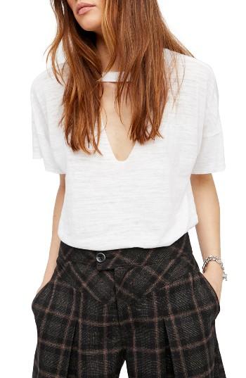 Women's Free People Jordan Burnout Tee - White