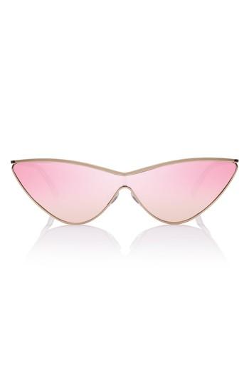 Women's Le Specs X Adam Selman The Fugitive 71mm Sunglasses - Gold/ Rose Gold