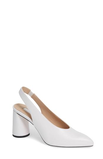 Women's Topshop Gainor Slingback Pump .5us / 39eu M - White