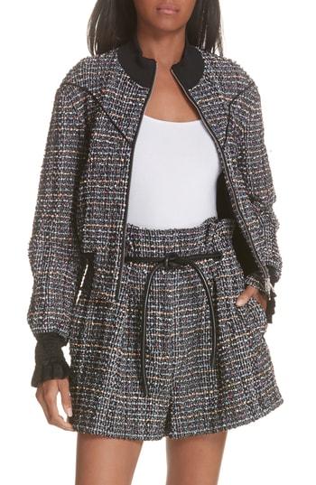 Women's 3.1 Phillip Lim Tweed Bomber Jacket - Black