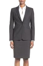 Women's Boss Jabina Tropical Stretch Wool Jacket - Grey