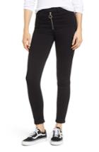 Women's Sp Black Zipper Skinny Jeans