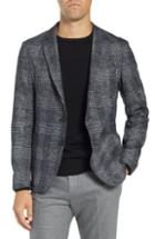 Men's Boss Nixan Slim Fit Plaid Wool & Cotton Sport Coat R - Blue