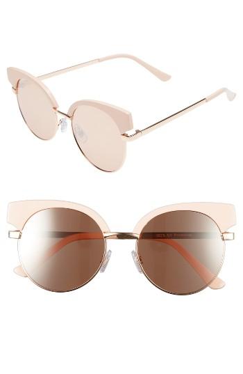 Women's Bp. Enamel Round Sunglasses - Pink/ Rose Gold