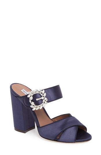 Women's Tabitha Simmons Reyner Crystal Buckle Sandal Us / 36eu - Blue