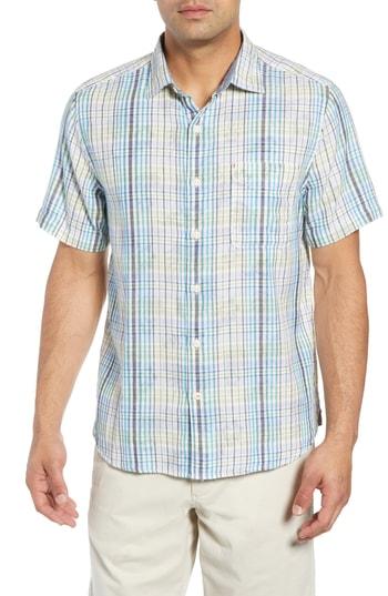 Men's Tommy Bahama Hideaway Palms Camp Shirt - Blue