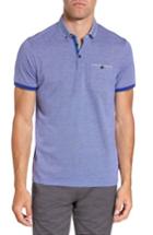 Men's Ted Baker London Leeds Oxford Modern Slim Fit Polo (l) - Blue