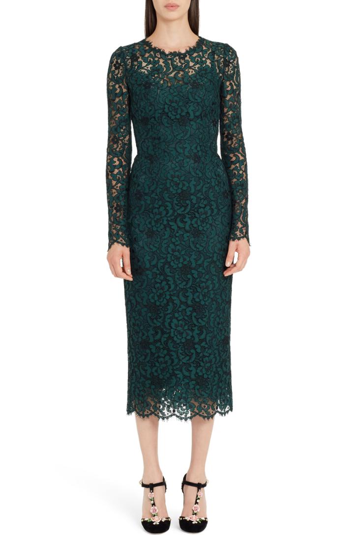 Women's Dolce & Gabbana Lace Pencil Dress