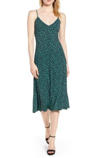 Women's Michael Michael Kors Graphic Leopard Tank Midi Dress - Green