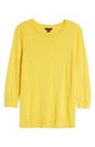 Women's Halogen Cotton Blend Pullover - Yellow