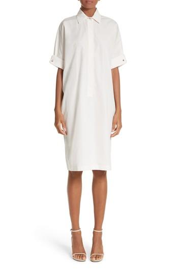 Women's Max Mara Baccano Cotton Shirtdress - Ivory