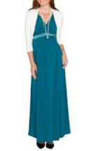 Women's Angel Tie Waist Sleeveless Maternity/nursing Gown & Bolero