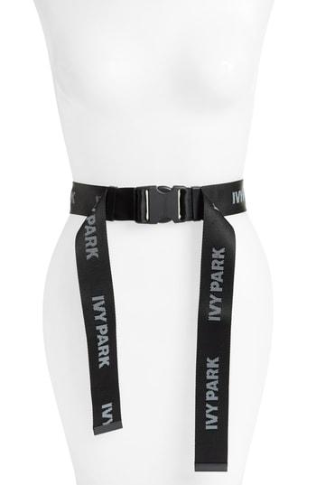 Women's Ivy Park Logo Tape Belt, Size - Black